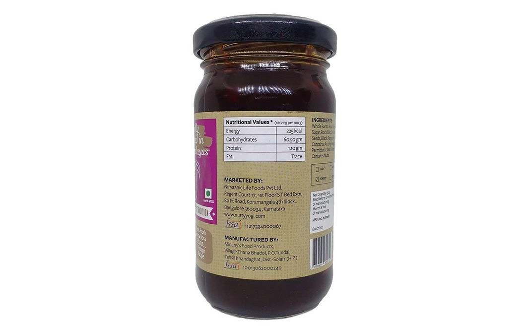 Nutty Yogi Rich Plum Chutney    Glass Jar  250 grams